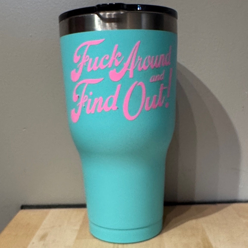 Vibrant Insulated Tumbler with Bold Message